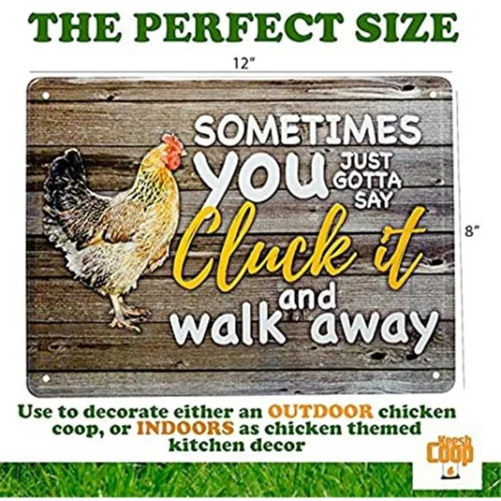 3PACK, 8X12 Aluminum tin Chicken Signs|Chicken coop Supplies |Chicken Coop Decor